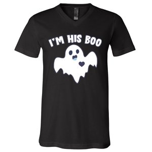 I'm His Boo Matching Halloween V-Neck T-Shirt