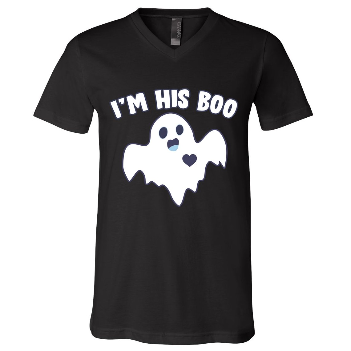 I'm His Boo Matching Halloween V-Neck T-Shirt