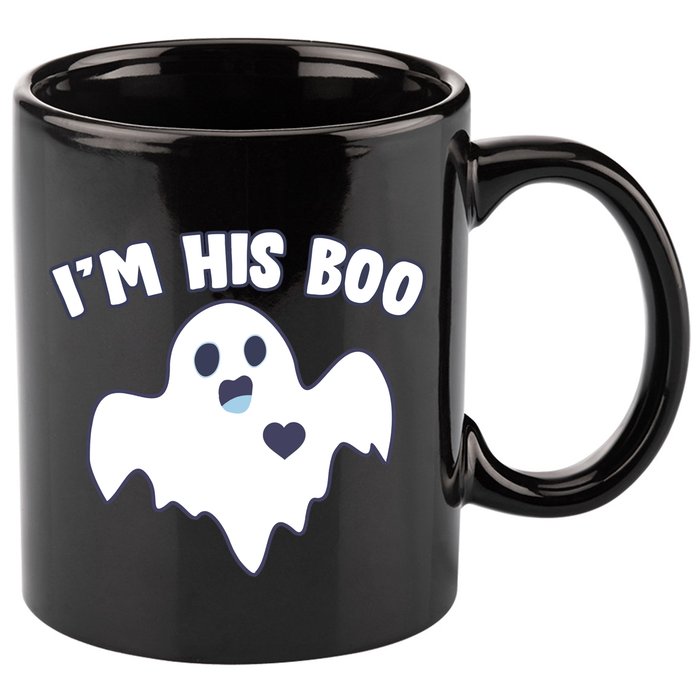 I'm His Boo Matching Halloween 11oz C Handle Ceramic Mug