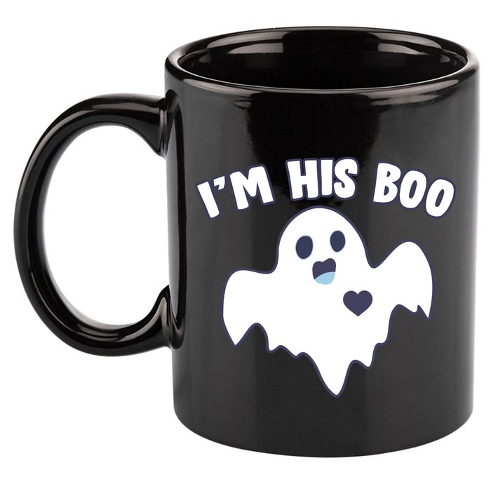 I'm His Boo Matching Halloween 11oz C Handle Ceramic Mug
