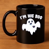 I'm His Boo Matching Halloween 11oz C Handle Ceramic Mug