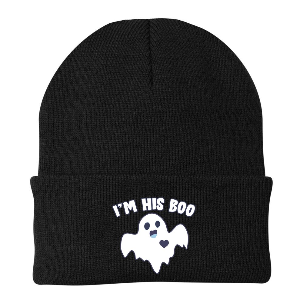 I'm His Boo Matching Halloween Beanie