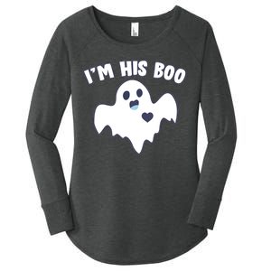 I'm His Boo Matching Halloween Women's Perfect Tri Tunic Long Sleeve Shirt