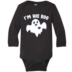 I'm His Boo Matching Halloween Baby Long Sleeve Bodysuit