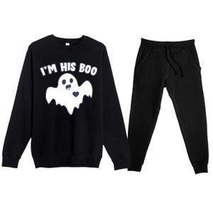 I'm His Boo Matching Halloween Premium Crewneck Sweatsuit Set