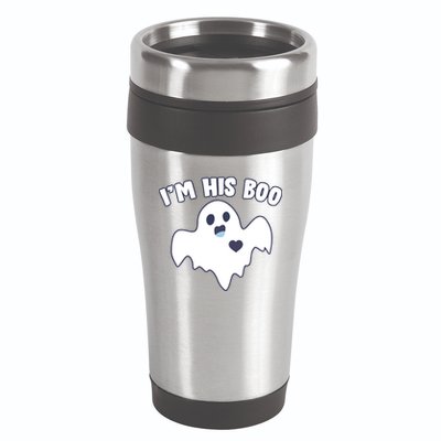 I'm His Boo Matching Halloween 16oz Travel Tumbler
