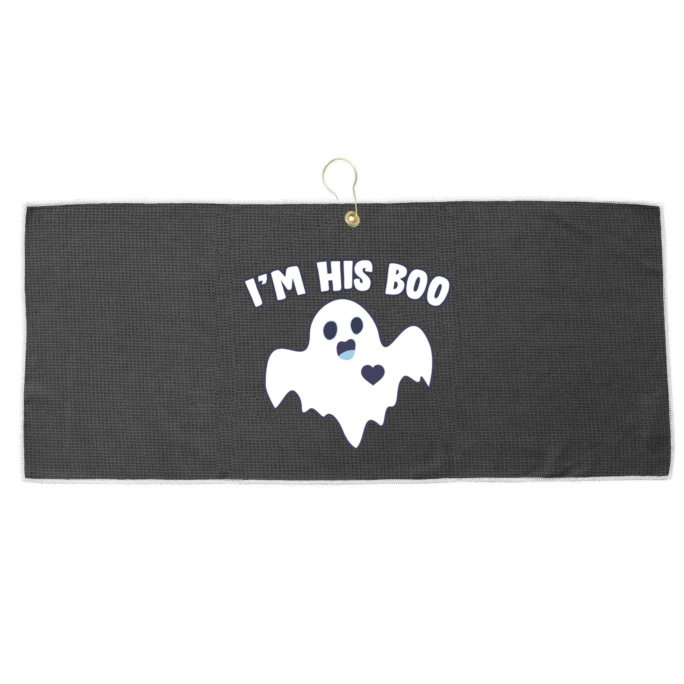 I'm His Boo Matching Halloween Large Microfiber Waffle Golf Towel