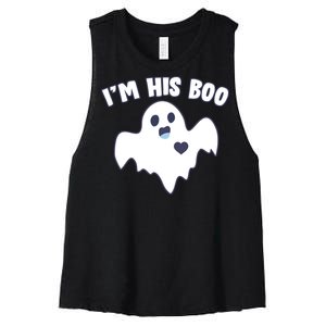 I'm His Boo Matching Halloween Women's Racerback Cropped Tank