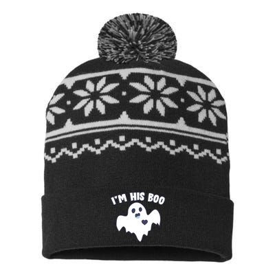 I'm His Boo Matching Halloween USA-Made Snowflake Beanie