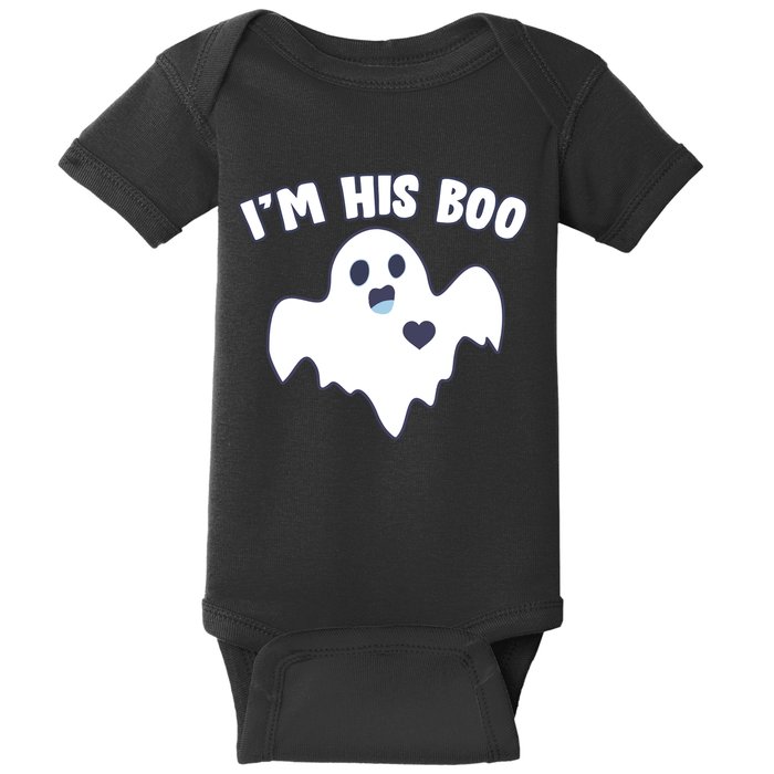 I'm His Boo Matching Halloween Baby Bodysuit