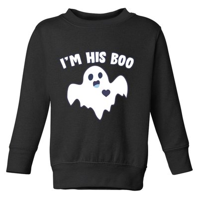 I'm His Boo Matching Halloween Toddler Sweatshirt