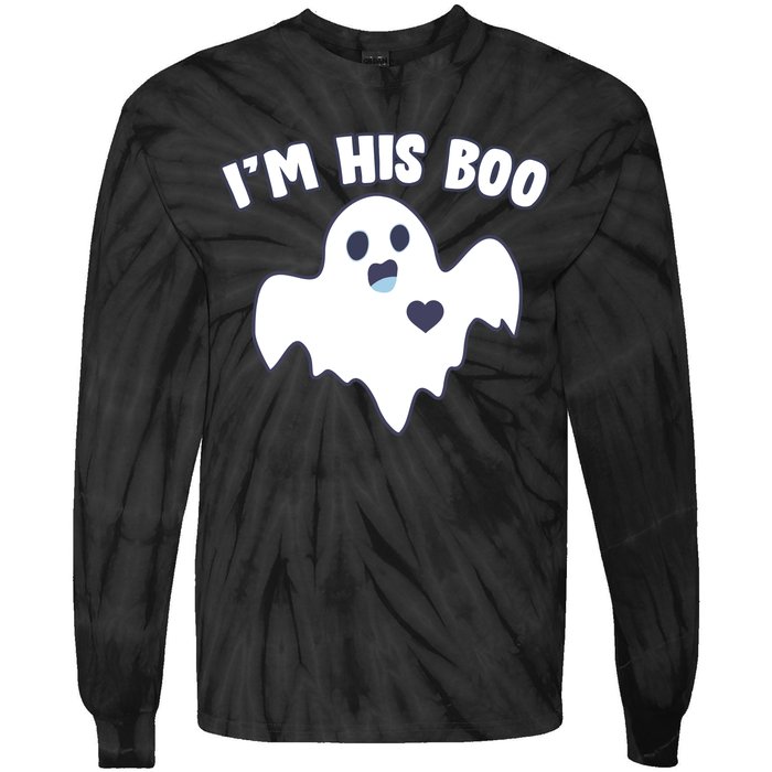 I'm His Boo Matching Halloween Tie-Dye Long Sleeve Shirt