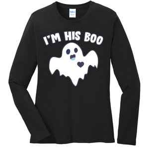 I'm His Boo Matching Halloween Ladies Long Sleeve Shirt