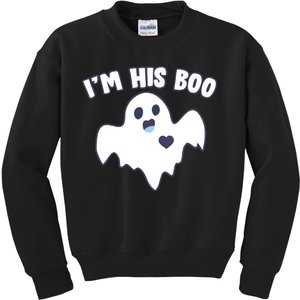 I'm His Boo Matching Halloween Kids Sweatshirt