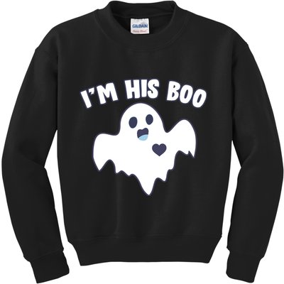 I'm His Boo Matching Halloween Kids Sweatshirt