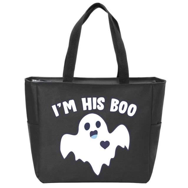 I'm His Boo Matching Halloween Zip Tote Bag