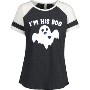 I'm His Boo Matching Halloween Enza Ladies Jersey Colorblock Tee