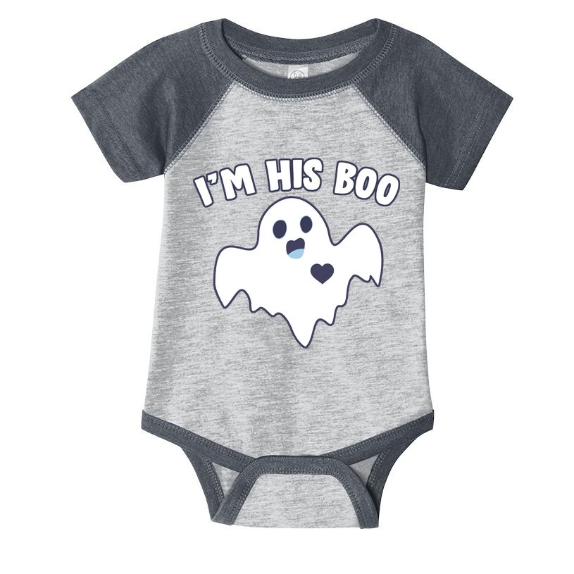 I'm His Boo Matching Halloween Infant Baby Jersey Bodysuit
