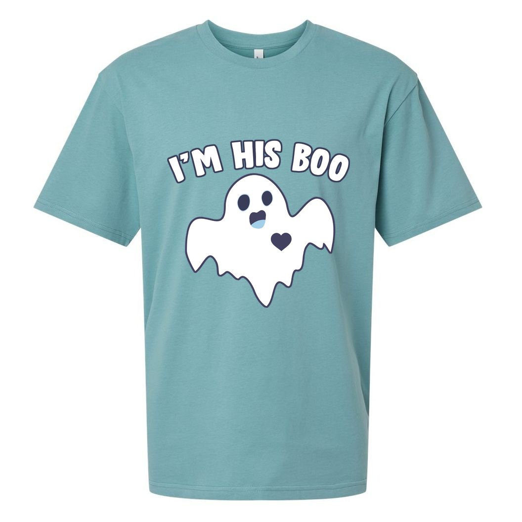 I'm His Boo Matching Halloween Sueded Cloud Jersey T-Shirt