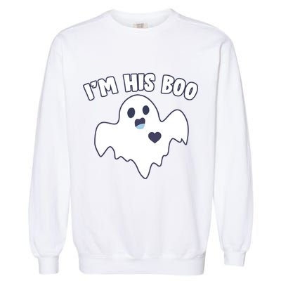 I'm His Boo Matching Halloween Garment-Dyed Sweatshirt