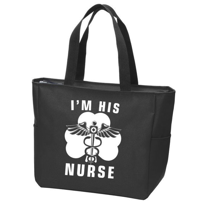 I'm His Nurse Funny St. Patrick's Day Zip Tote Bag