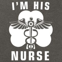 I'm His Nurse Funny St. Patrick's Day Cotton Canvas Backpack