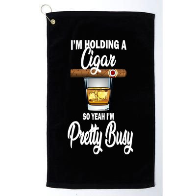 I'm Holding A So Yeah I'm Pretty Busy  Golf Towel