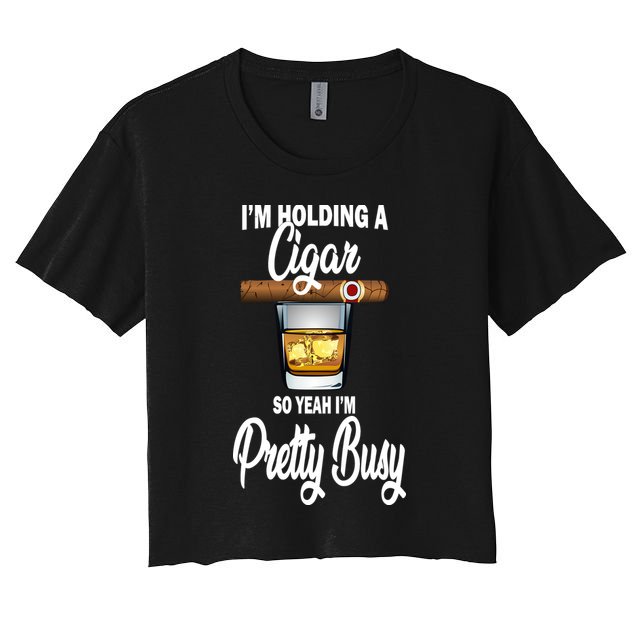 I'm Holding A So Yeah I'm Pretty Busy  Crop Top