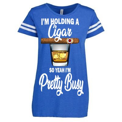 I'm Holding A So Yeah I'm Pretty Busy  Enza Ladies Jersey Football T-Shirt