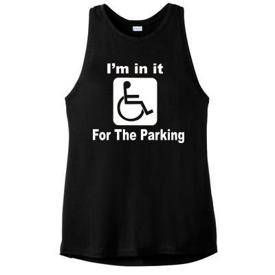 I'm In It For The Parking Ladies PosiCharge Tri-Blend Wicking Tank