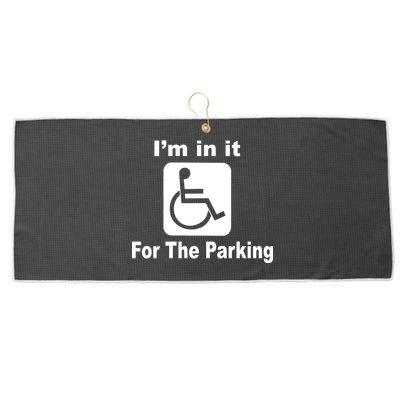 I'm In It For The Parking Large Microfiber Waffle Golf Towel