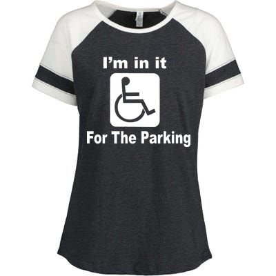 I'm In It For The Parking Enza Ladies Jersey Colorblock Tee