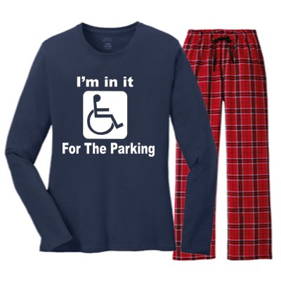 I'm In It For The Parking Women's Long Sleeve Flannel Pajama Set 