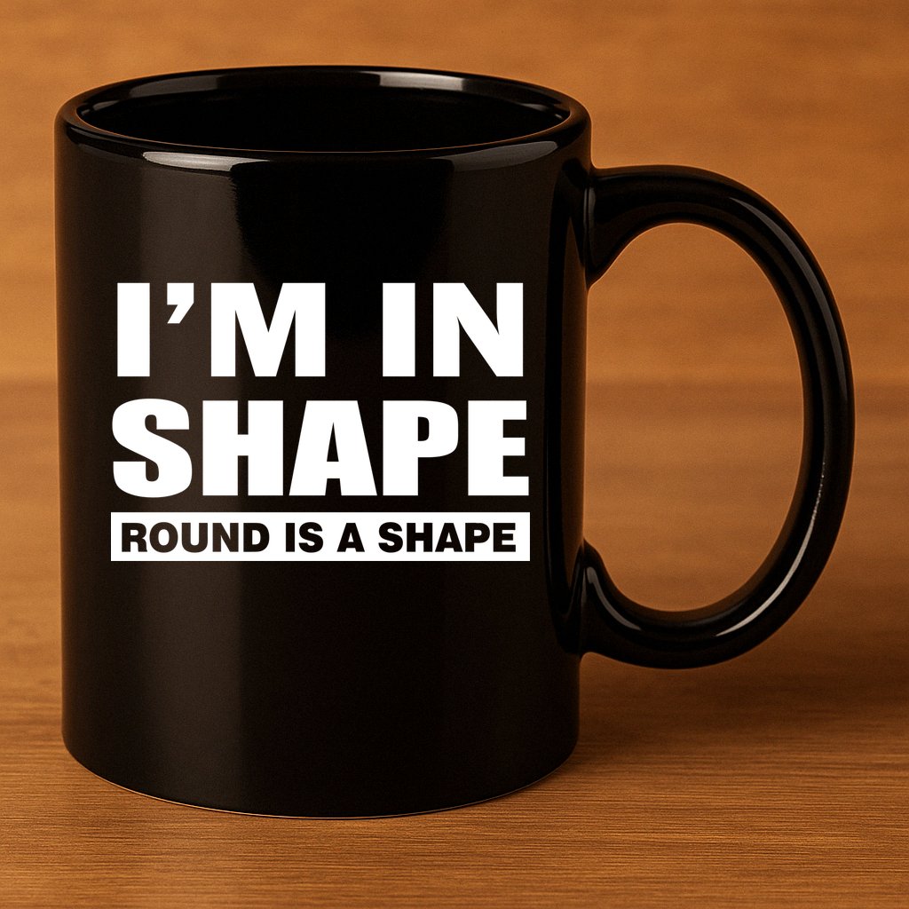 I'm In Shape Round Is A Shape 11oz C Handle Ceramic Mug