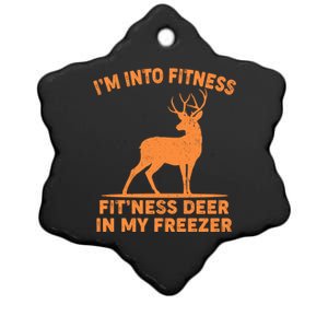 I'm Into Fitness Fit'Ness Deer In My Freezer Ceramic Star Ornament