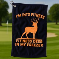 I'm Into Fitness Fit'Ness Deer In My Freezer Golf Towel