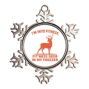 I'm Into Fitness Fit'Ness Deer In My Freezer Metallic Star Ornament