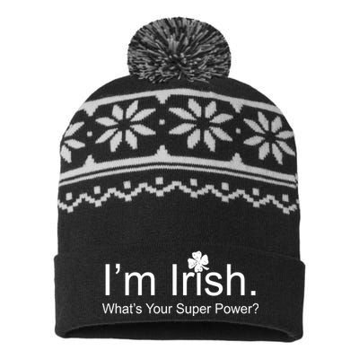 I'm Irish What's Your Superpower? USA-Made Snowflake Beanie