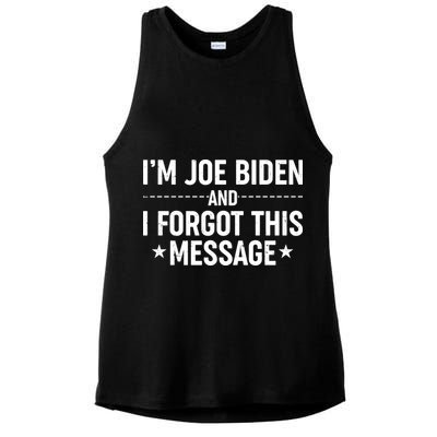 I'm Joe Biden and I Forgot This Message Ladies PosiCharge Tri-Blend Wicking Tank