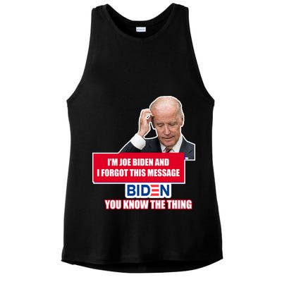 I'm Joe Biden I Forgot This Message Biden You Know The Thing Funny Ladies PosiCharge Tri-Blend Wicking Tank