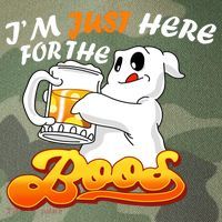 I'm Just Here For the Boos Fun Halloween Legacy Tie Dye Trucker Hat