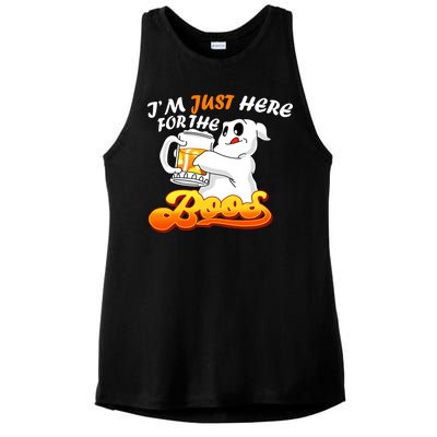 I'm Just Here For the Boos Fun Halloween Ladies PosiCharge Tri-Blend Wicking Tank