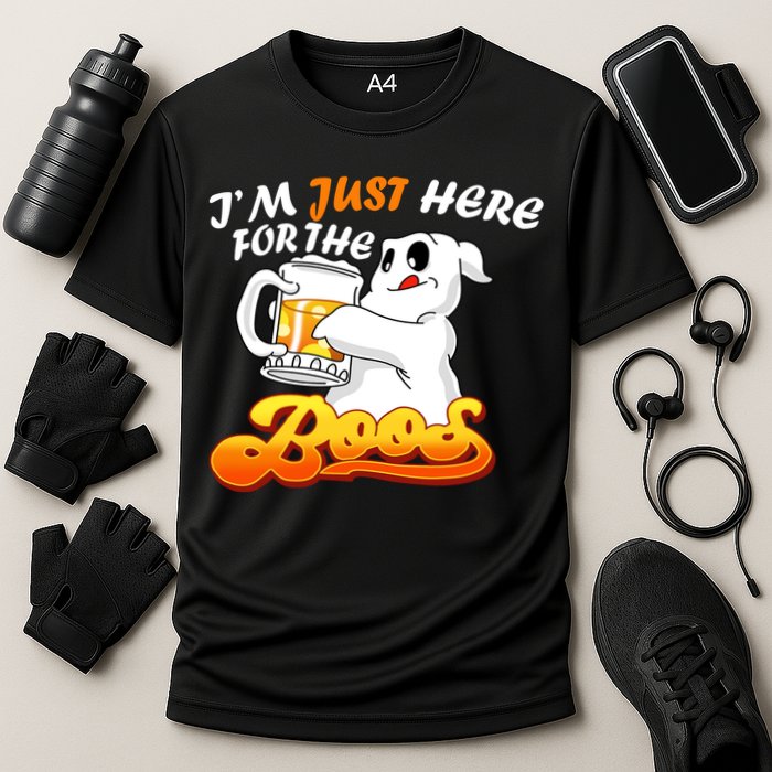 I'm Just Here For the Boos Fun Halloween Cooling Performance Crew T-Shirt