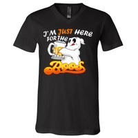 I'm Just Here For the Boos Fun Halloween V-Neck T-Shirt