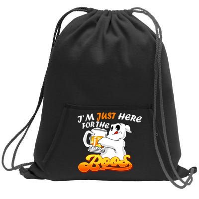 I'm Just Here For the Boos Fun Halloween Sweatshirt Cinch Pack Bag