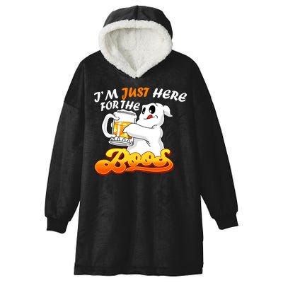 I'm Just Here For the Boos Fun Halloween Hooded Wearable Blanket