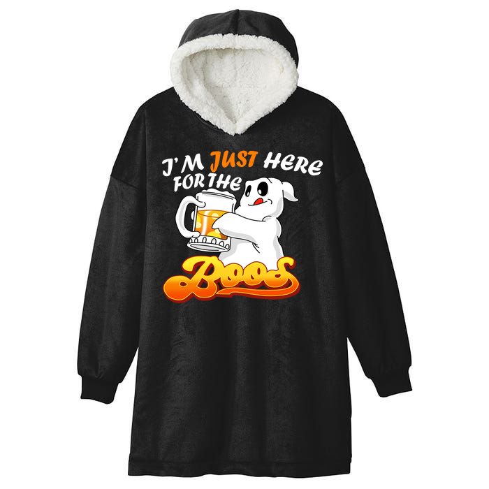 I'm Just Here For the Boos Fun Halloween Hooded Wearable Blanket