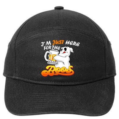 I'm Just Here For the Boos Fun Halloween 7-Panel Snapback Hat
