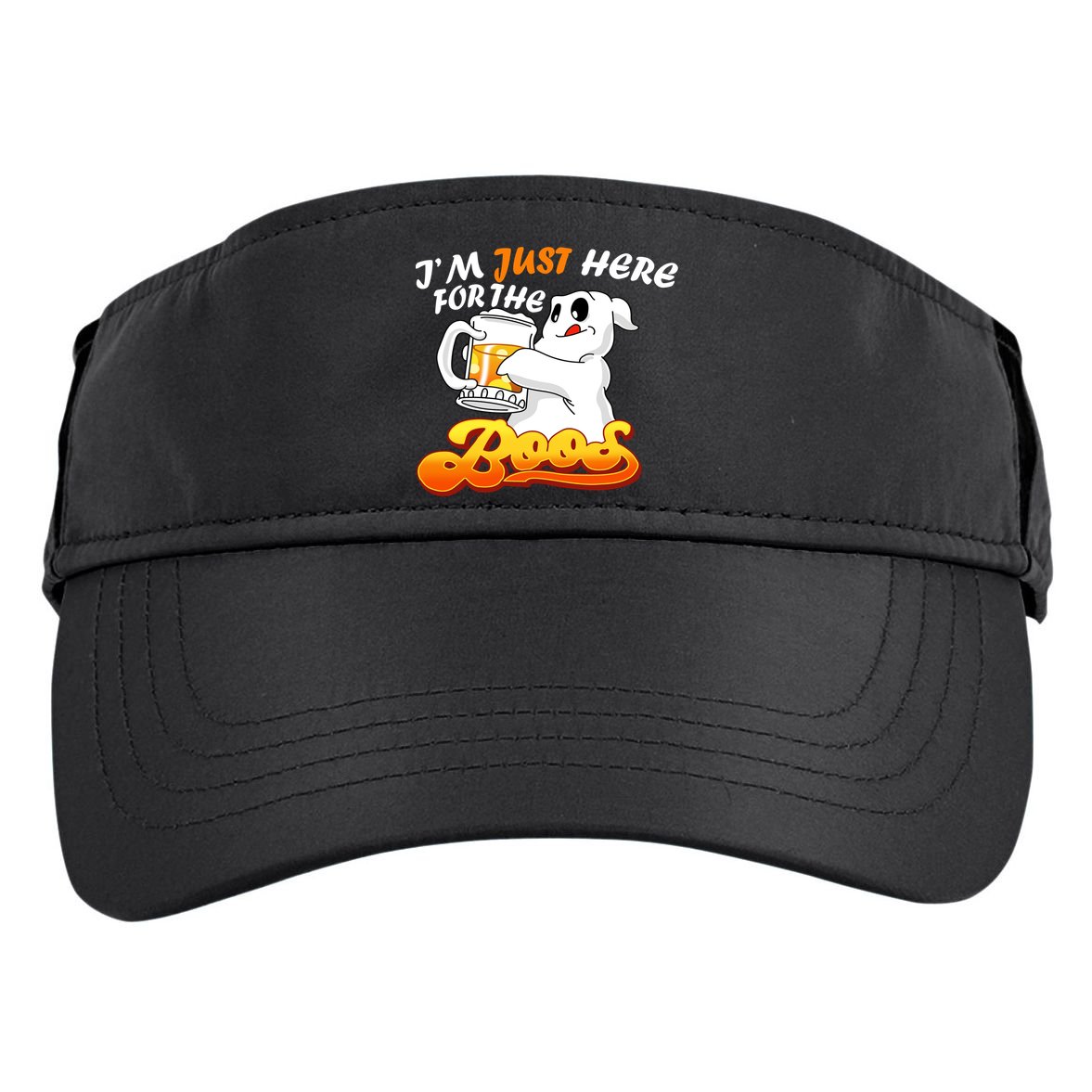 I'm Just Here For the Boos Fun Halloween Adult Drive Performance Visor