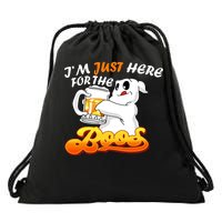 I'm Just Here For the Boos Fun Halloween Drawstring Bag